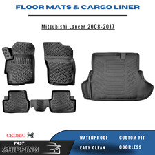 Usado, Tapetes de assoalho de carro e forro de carga de porta-malas para Mitsubishi Lancer 2008-2017 TPE conjunto completo comprar usado  Enviando para Brazil