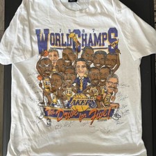 Camisa de basquete manga curta estilo vintage Lakers World Champions KV32950 comprar usado  Enviando para Brazil