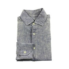 Frescobol carioca urze roxo puro linho lounge praia L/S botão frontal tamanho M comprar usado  Enviando para Brazil