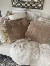 Brown beige cushion for sale  NOTTINGHAM