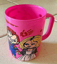 Chucky & Tiffany Wanna Play? Caneca xícara de café acrílico rosa, usado comprar usado  Enviando para Brazil