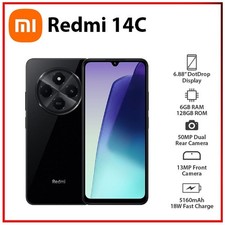 (New) Xiaomi Redmi 14C 6GB+128GB BLACK Dual SIM Unlocked Android Mobile Phone, usado comprar usado  Enviando para Brazil