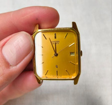 Relógio vintage CITIZEN CQ quartzo, data, 3810-s00401sms, banhado a ouro, funcionando comprar usado  Enviando para Brazil