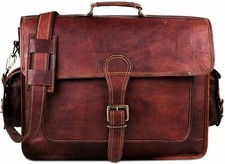 Bolsa de couro vintage para laptop carteiro marrom ombro comprar usado  Enviando para Brazil