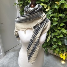 Khaki black keffiyeh for sale  LONDON