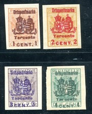 AUSTRIA POCZTA POLOWA WŁOCHY ZNACZKI POCZTOWE 1918 TARCENTO I-IV BEZ ZARZUTU(05321 na sprzedaż  Wysyłka do Poland
