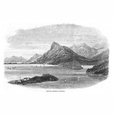 CHORWACJA Gravosa Harbour GRUZ Dalmacja - antyczny nadruk 1870 na sprzedaż  Wysyłka do Poland
