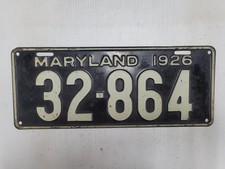 1926 maryland license for sale  Butte