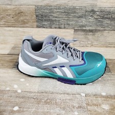 Używany, Reebok Lavante Trail 2 Buty robocze Damskie Rozmiar 8 W Bieganie Szare Turkusowe Siateczki Sneakersy na sprzedaż  Wysyłka do Poland