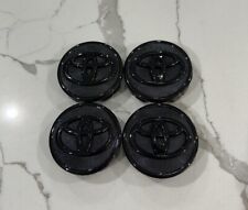 4x Tapacubos centrales llantas toyota 57mm negro brillante logotipo corolla prius segunda mano  Embacar hacia Mexico