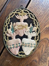 Placa pequena vintage de cetim coração sagrado costurada à mão  comprar usado  Enviando para Brazil