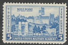 Usado, EUA. 789. 5c.  Academia Militar dos EUA, West Point. Edição do exército. MNH. 1937 comprar usado  Enviando para Brazil