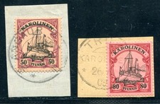 DEUTSCHE KOLONIEN KAROLINEN 1900 14-15 gestempelt ANGMAR TRUK (M5578 comprar usado  Enviando para Brazil