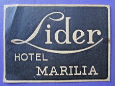 ESPANHA MARILIA LIDER ETIQUETA DE HOTEL DECALQUE ETIQUETA DE BAGAGEM ETIQUETA ADESIVA ETIQUETA, usado comprar usado  Enviando para Brazil