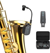 Sistema de saxofone sem fio UHF, microfone de instrumentos multifuncionais clip-on com comprar usado  Enviando para Brazil