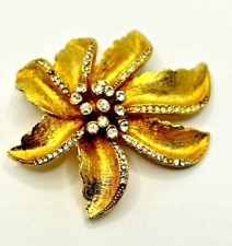 Brooch gold crystal for sale  HAYLING ISLAND