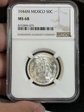 MS 68 1944 M México Plata 50 Centavos NGC Top Pop segunda mano  Embacar hacia Mexico