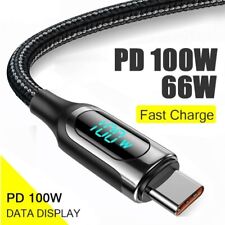 Cable USB C a USB C 100W PD Cable de Carga Rápida Tipo-C Cargador con Pantalla LED segunda mano  Embacar hacia Argentina