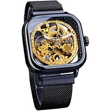 Relógio mecânico de malha steampunk Forsining Brand preto automático corda automática comprar usado  Enviando para Brazil