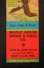 Usado, 1940s Maple Grove Wood & Coal Co. Coca-Cola 1634 So. 84th St. Aviões West Allis WI MB comprar usado  Enviando para Brazil