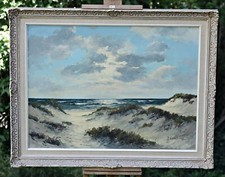 Usado, Dieter Lukas-Larsen (1936-2001) -coastal Scena Con Mare, Grande Painting comprar usado  Enviando para Brazil