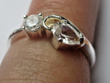 Bague couleur argent d'occasion  Perros-Guirec