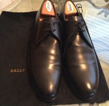 BALLY SHOES VINTAGE CAPIM Couro Preto Renda Derby 10.5 D Bolsa de Pó Muito Boa  comprar usado  Enviando para Brazil