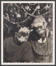1967 Casal mascarado máscaras caras sem rosto rosto escondido mistério segredo foto incomum comprar usado  Enviando para Brazil