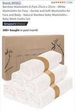 Bamboo washcloths pack for sale  STIRLING