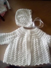 Hand knitted matinee for sale  NEWPORT