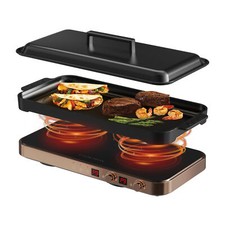 Usado, COOKTRON Fogão Elétrico Cooktop Portátil e Chapa de Ferro Fundido, Ouro Rosa (Para Peças) comprar usado  Enviando para Brazil