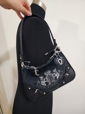 juicy couture veludo preto nuova scottie galho cachorro hobo tiracolo/bolsa de ombro comprar usado  Enviando para Brazil