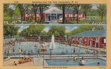 Cartão postal piscina City Park Parkersburg W VA West Virginia comprar usado  Enviando para Brazil