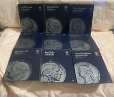 Lote de 9 Pastas/Álbuns Vazios para Colecionar Moedas Whitman - SEM MOEDAS Muito Bom comprar usado  Enviando para Brazil
