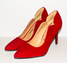 Red suede pointed for sale  Kansas City