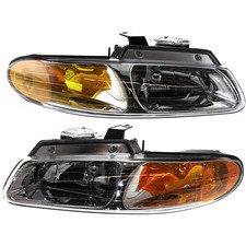Conjunto de faróis para 96-99 Dodge Grand Caravan Caravan esquerda e direita com lâmpada comprar usado  Enviando para Brazil