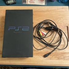 Console Sony PlayStation 2 PS2 Fat/cabo AV e cabo de alimentação preto (SCPH-50001) comprar usado  Enviando para Brazil