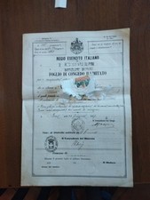 Foglio congedo 1887 usato  Paesana