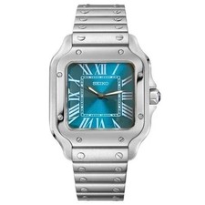Usado, Seiko mod "Santos" - Silver, (Blue Dial), Sapphire Crystal - (NH35) comprar usado  Enviando para Brazil