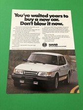 1989 1990 SAAB 9000 TURBO VINTAGE ANÚNCIO IMPRESSO ORIGINAL IMPRESSO IMPRESSO comprar usado  Enviando para Brazil