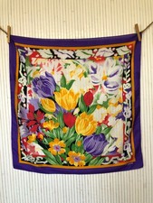 Foulard carré vintage d'occasion  Le Péage-de-Roussillon