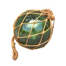 Antigo flutuador de vidro francês rede de pesca bola de vidro bóia decorativa França presente comprar usado  Enviando para Brazil