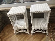 Pair white wicker for sale  BARNET