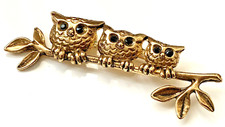 Broche vintage hibou d'occasion  Paris XV