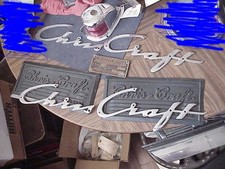 Vintage Chris Craft Deck Light Side Emblems Step Plates Group comprar usado  Enviando para Brazil