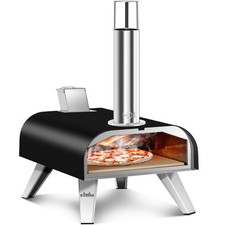 BIG HORN OUTDOORS 12" Fornos de Pizza Preto Aço Inoxidável Madeira Pellet Máquina de Pizza comprar usado  Enviando para Brazil