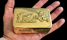 Dobradiça de prata Heirloom Taisho Era Keepsake caixa de latão, fundições incrivelmente detalhadas comprar usado  Enviando para Brazil