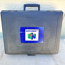 Estojo de viagem vintage Nintendo 64 blockbuster vídeo transporte N64 estojo de aluguel com console comprar usado  Enviando para Brazil