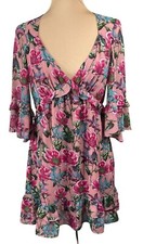 Usado, Mini vestido churro rosa flamenco G bainha de babado grande For Love & Lemons comprar usado  Enviando para Brazil