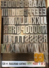 Letterpress type 120 for sale  San Leandro